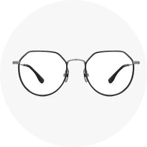 Premium geometric metal eyeglasses frame